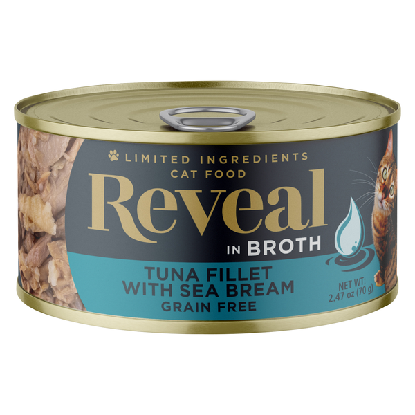 Reveal Grain Free Tuna Fillet with Sea Bream in Broth Wet Cat Food