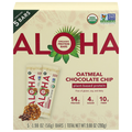 ALOHA Organic Plant-Based Oatmeal Chocolate Chip 14g Protein Bars - 5 ct