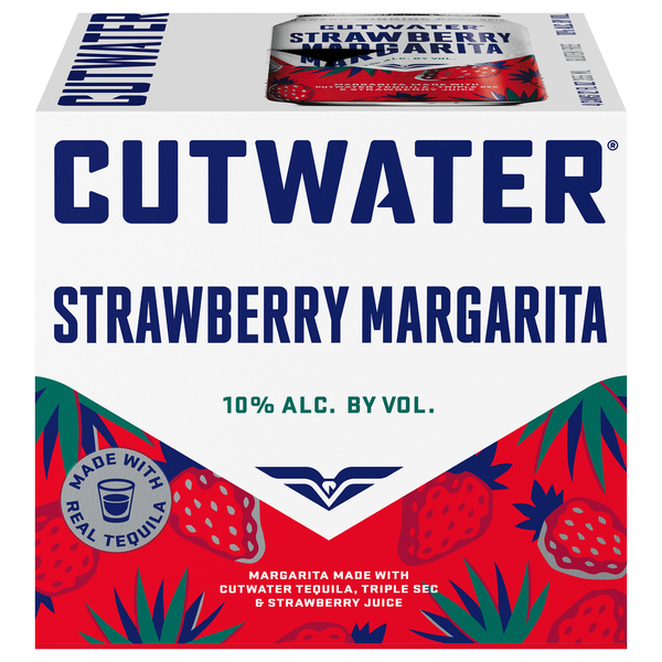 Cutwater Strawberry Margarita Tequila - 4 pk