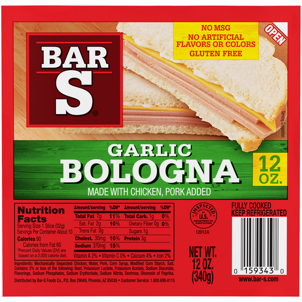 Save on BarS Garlic Bologna Sliced Order Online Delivery GIANT