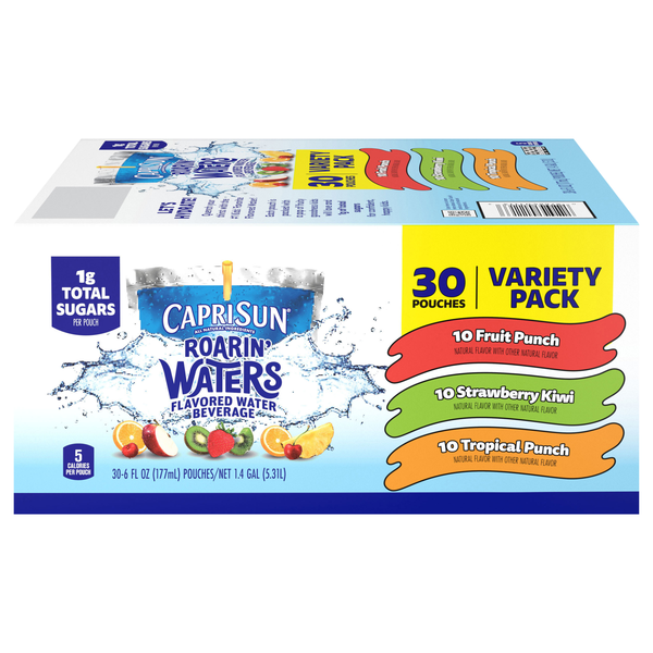 Capri Sun Roarin' Waters Variety Pack Flavored Beverage Pouches - 30 pk