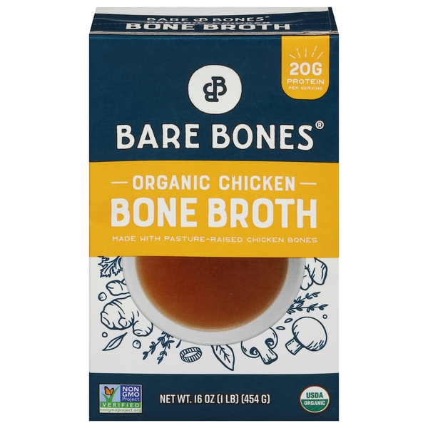 Bare Bones Organic Gluten Free Chicken Bone Broth