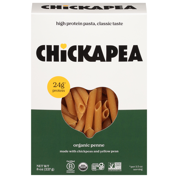 Chickapea Organic Gluten Free Plant-Based High Protein Penne Pasta