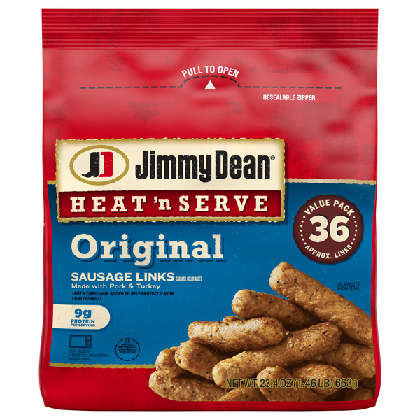 Save on Jimmy Dean Heat 'n Serve Original Breakfast Sausage Links 36