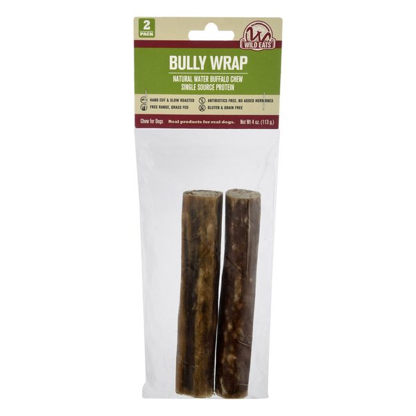Wild Eats Natural Bully Wrap Water Buffalo Dog Chews - 2 ct
