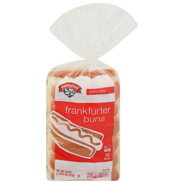 Hannaford Frankfurter Buns - 12 ct