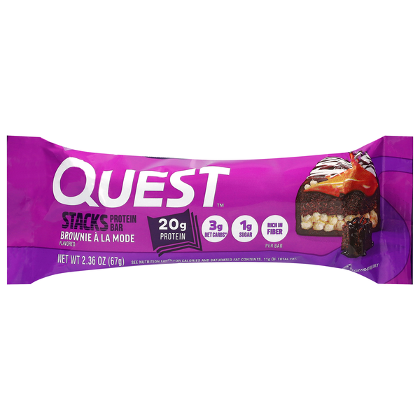 Quest Stacks Brownie A La Mode Flavored Protein Bar
