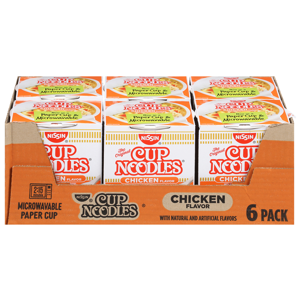 Nissin Cup Noodles Chicken Flavor Ramen Soup - 6 ct