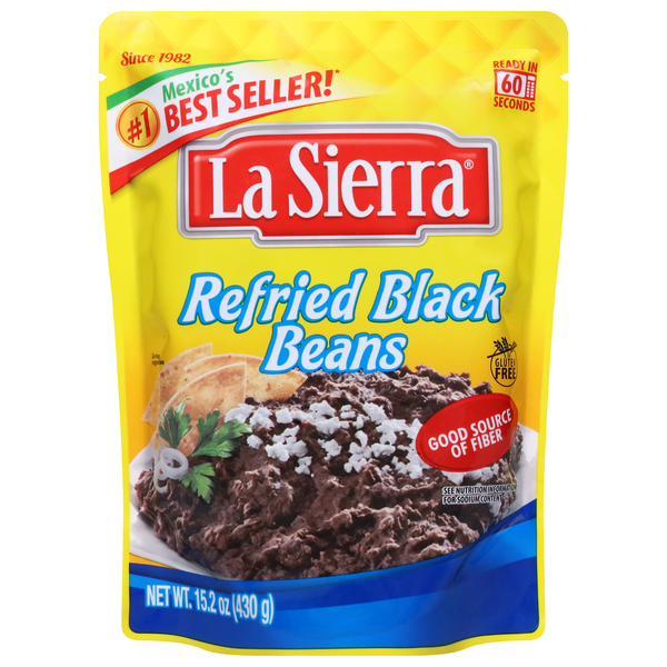 La Sierra Refried Black Beans Microwave