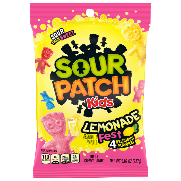 Sour Patch Kids Lemonade Fest Sour Then Sweet Soft & Chewy Candy
