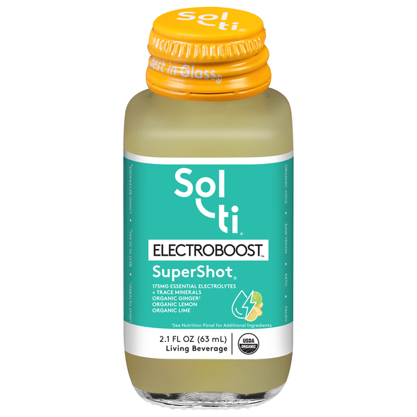 Sol-ti Organic SuperShot Ginger Lemon Lime Living Beverage