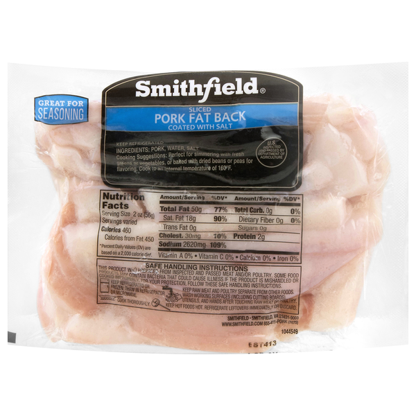 Smithfield Sliced Pork Fat Back