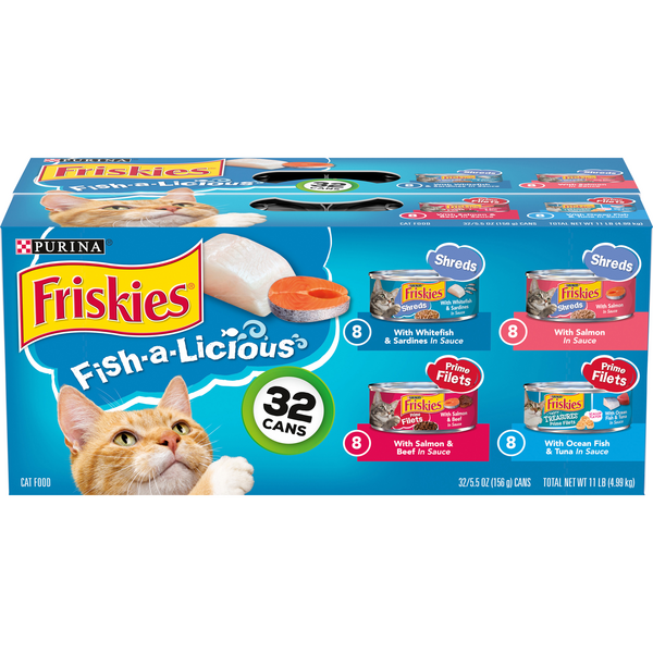 Save on Friskies FishALicious Wet Cat Food Variety Pack 32 ct Order