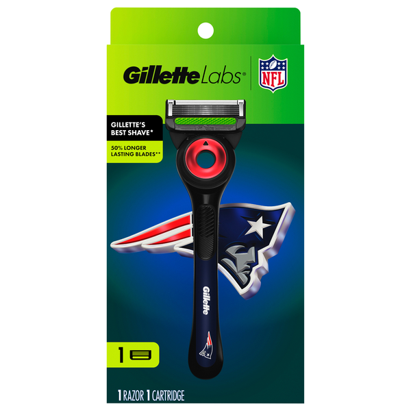 Gillette Labs NFL Patriots Razor for Men Handle & Blade