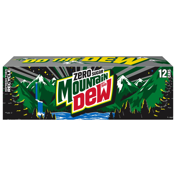 Mtn Dew Zero Sugar Soda - 12 pk