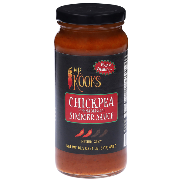 Mr. Kooks Medium Spicy Chickpea Simmer Sauce (Chana Masala)