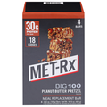MET-Rx Big 100 Peanut Butter Pretzel 30g Protein Meal Replacement Bars 4ct