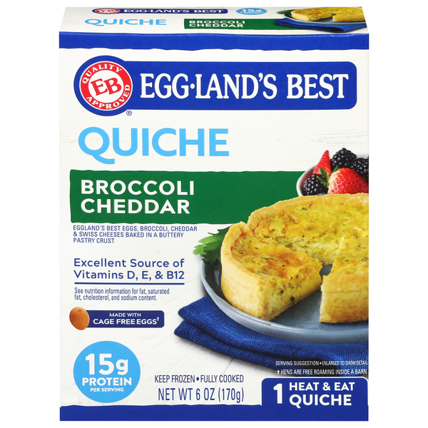 Eggland's Best Broccoli Cheddar Quiche Frozen