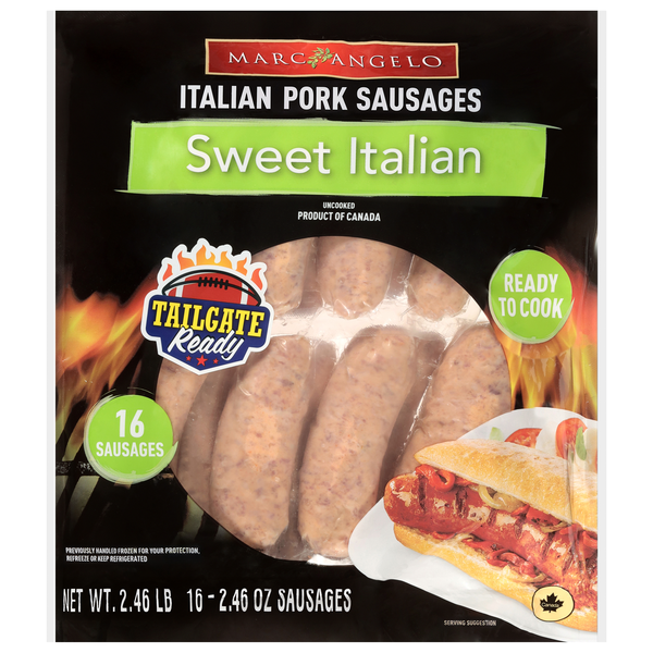 Marc Angelo Sweet Italian Pork Sausages - 16 ct