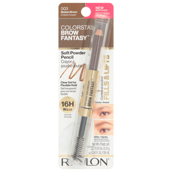Revlon ColorStay Brow Fantasy Soft Powder Pencil Medium Brown 003