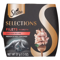 SHEBA Selections Chicken Recipe Filets in Broth Cat Meal Complement