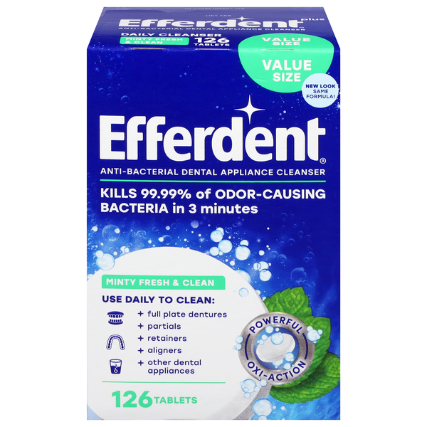Efferdent Fresh & Clean Anti-Bacterial Denture Cleanser