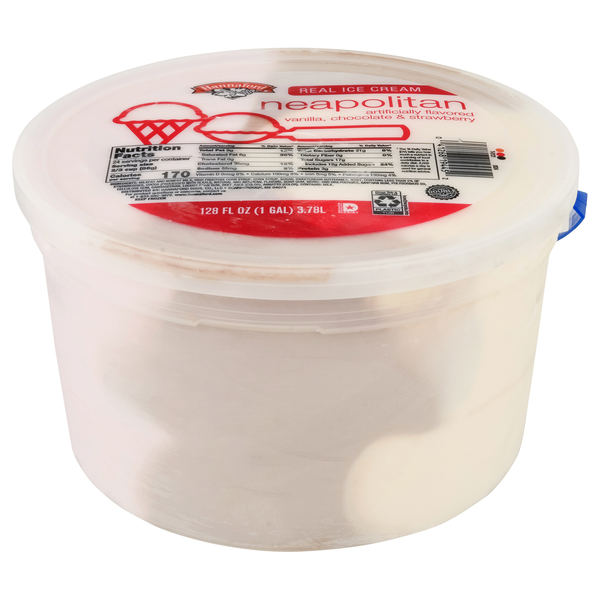 Hannaford Neapolitan Chocolate Strawberry & Vanilla Real Ice Cream