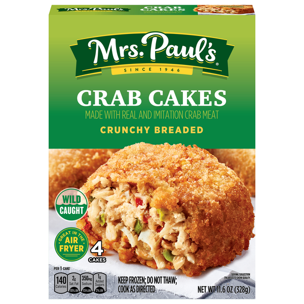 Mrs. Paul's Crunchy Breaded Crab Cakes - 4 ct Frozen