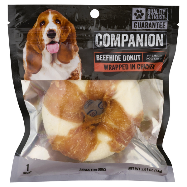 Save on Companion Dog Chew Beefhide Donut Wrapped in Chicken Order