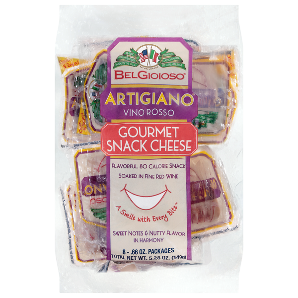 BelGioioso Artigiano Vino Rosso Gourmet Snack Cheese - 8 ct