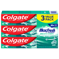 Colgate Max Fresh Whitening Clean Mint Toothpaste w/Breath Strips - 3 ct