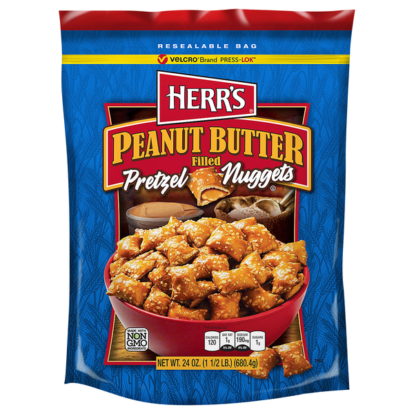 Herr's Peanut Butter Filled Pretzel Nuggets