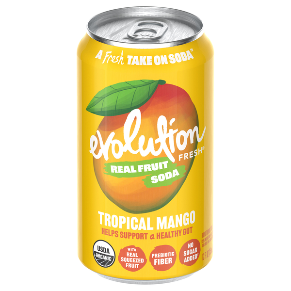 Evolution Fresh Tropical Mango Real Fruit Soda Refrigerated