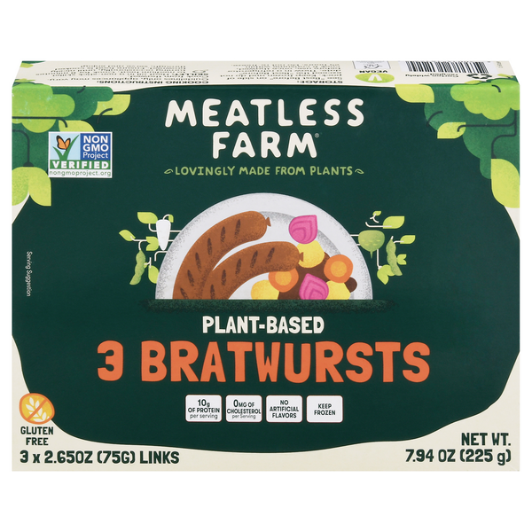 Save on Meatless Farm PlantBased Bratwursts Links 3 ct Order Online Delivery Giant