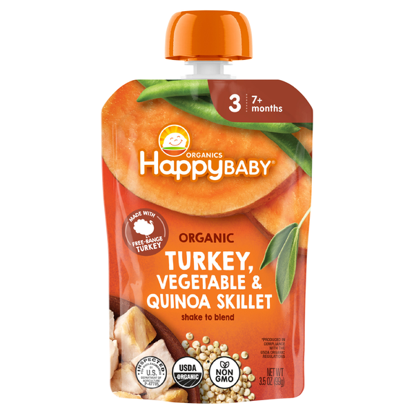 Happy Baby Organics Turkey Vegetable & Quinoa Skillet Stage 3 Baby Food