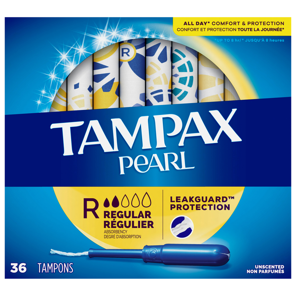 Tampax Pearl Unscented Regular Tampons