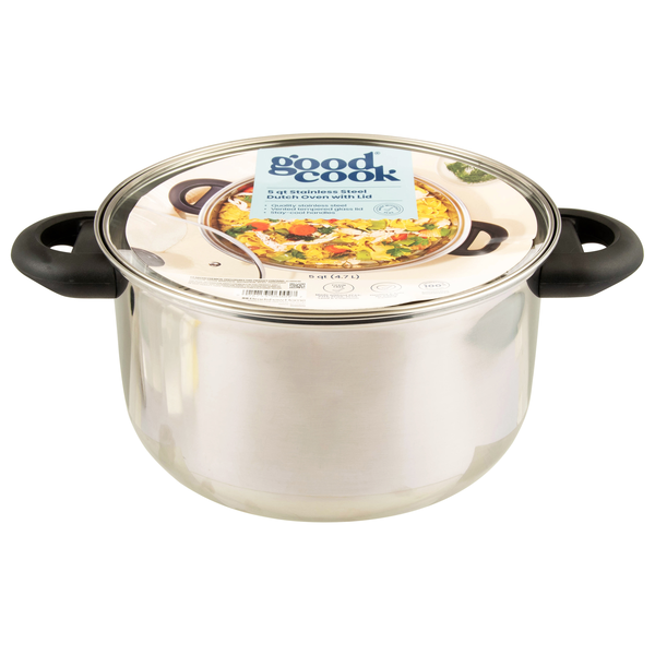 GoodCook Stainless Steel Dutch Oven with Lid 5 Quart