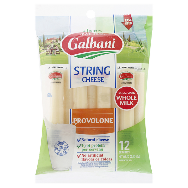 Save on Galbani Whole Milk String Cheese Provolone 12 ct Order Online