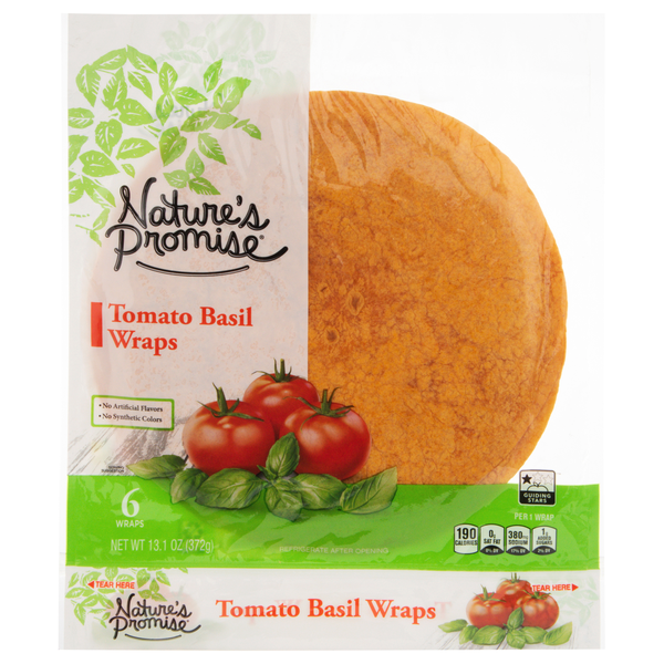 Nature's Promise Tomato Basil Wraps - 6 ct