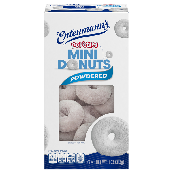 Entenmann's Pop'ettes Mini Powdered Donuts