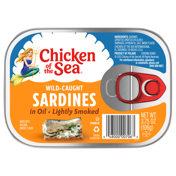Chicken of the Sea Wild Caught Lightly Smoked Sardines in Oil