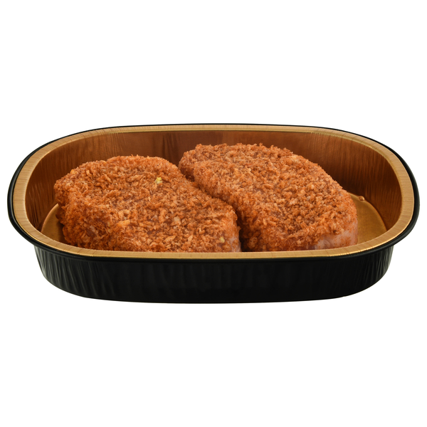 Hannaford Pork Chop with Buffalo Panko Breading