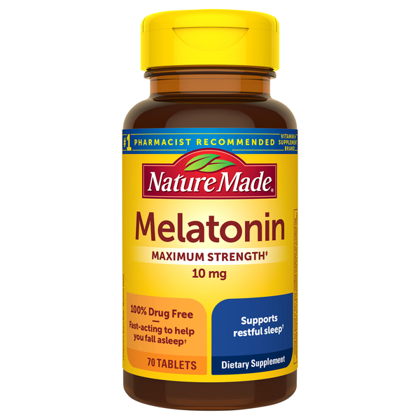 Nature Made Melatonin 10 mg Extra Strength Dietary Supplement Tablets