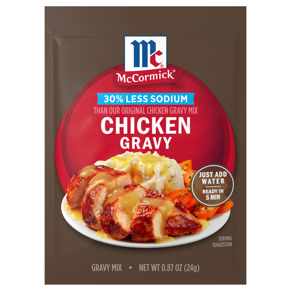 McCormick 30% Less Sodium Chicken Gravy Mix Packet