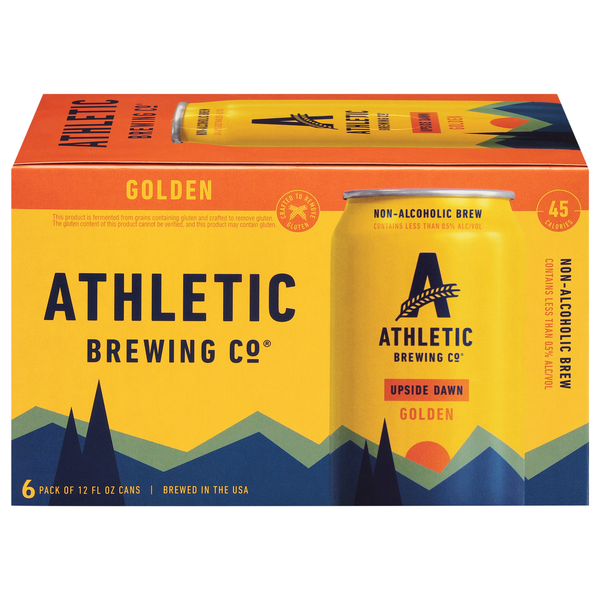 Athletic Brewing Co. Upside Dawn Golden Non-Alcoholic Beer - 6 pk