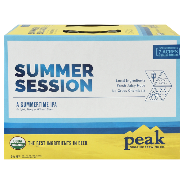 Peak Organic Brewing Co. Summer Session IPA Beer - 12 pk