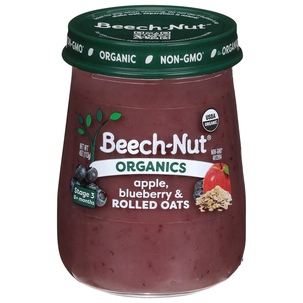 Beech-Nut Organics Stage 3 Baby Food Apple Blueberries + Rolled Oats