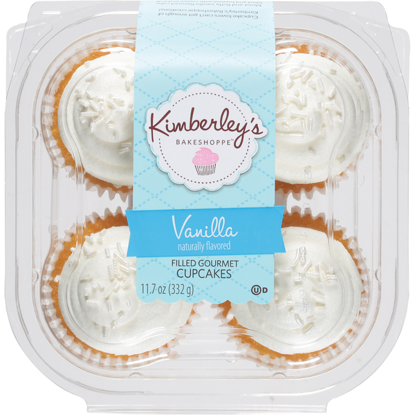 Kimberley's Bakeshoppe Vanilla Filled Cupcakes - 4 ct