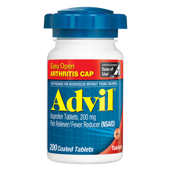 Advil Ibuprofen Pain Relief 200mg Coated Tablets