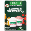 Luigi's Lemon & Strawberry Real Italian Ice - 6 ct